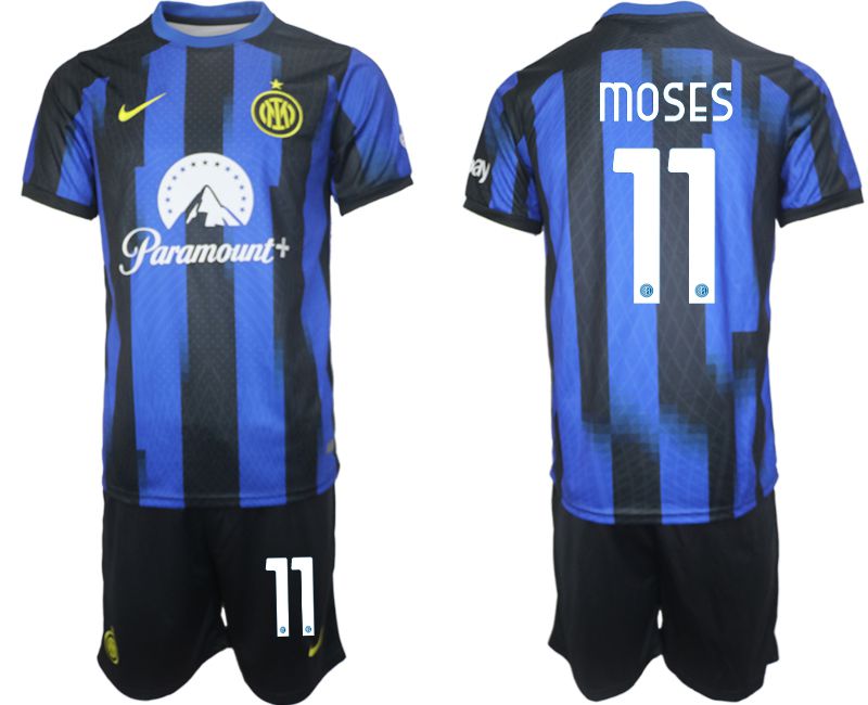 Men 2023-2024 Club Inter Milan home blue 11 Soccer Jersey